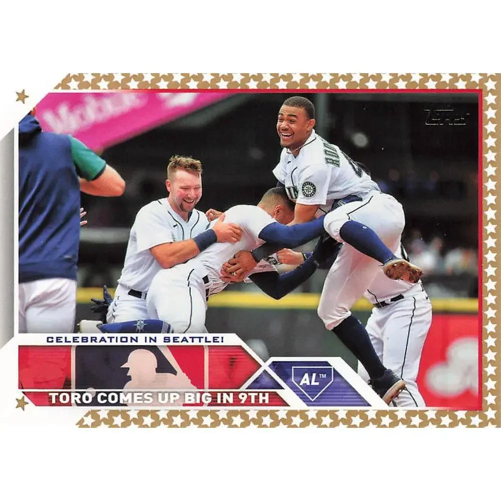 2023 Topps Gold Star Julio RodrÃ­guez Combo Cards #174 Seattle Mariners